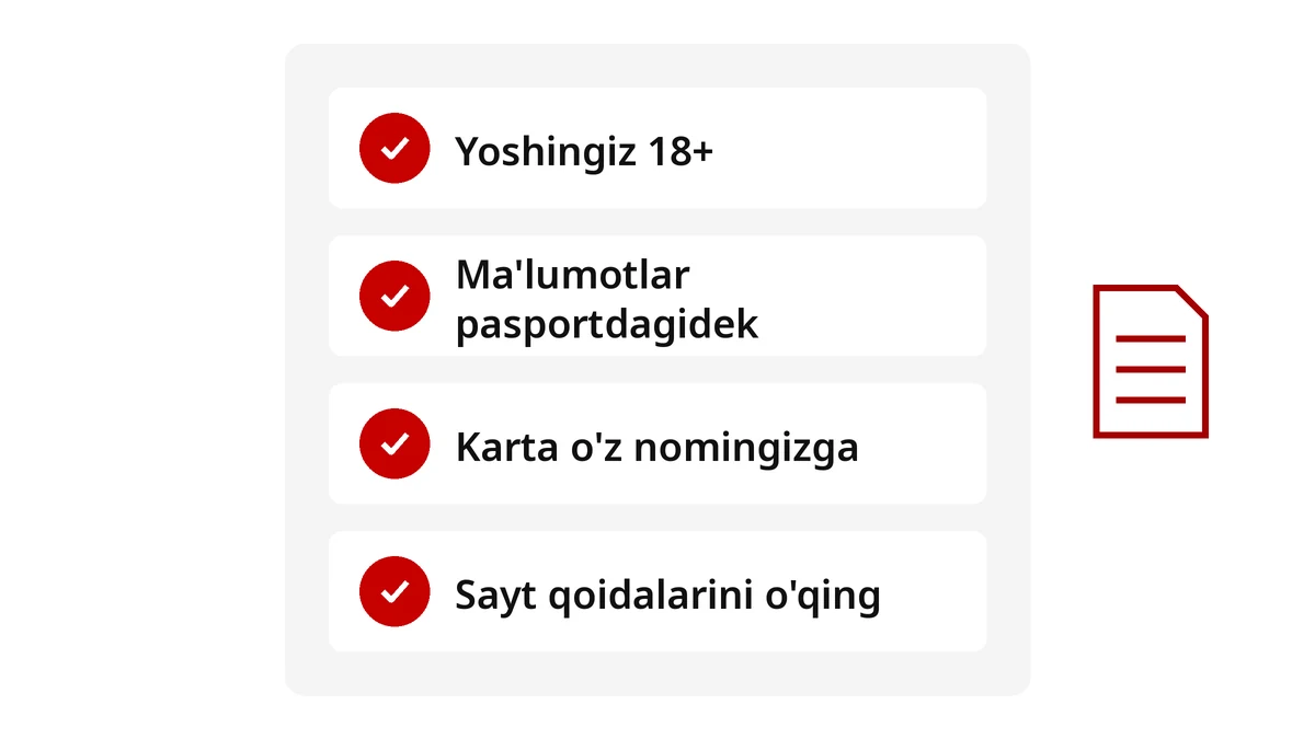 Xparibet'da ro'yxatdan o'tishdan oldin chek-list: 18+, haqiqiy ma'lumot, o'z kartangiz, qoidalar
